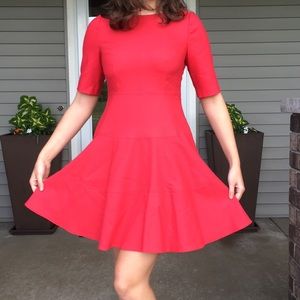 PETITE Boden Pink/Red Fit & Flare Dress